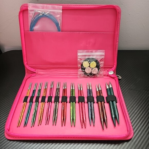 NEW Tbest Ft Collection 2 Ps Circular Knitting Set with Storage Case and Handles - Picture 1 of 9